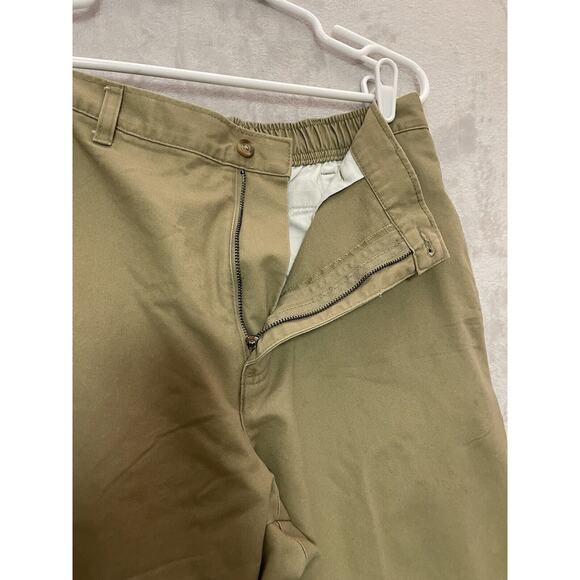 George 34x32 Taupe Khakis Comfort Stretch Waist Men Casual Pant - Picture 6 of 9